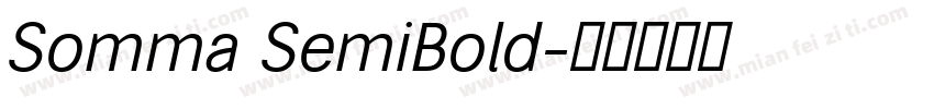 Somma SemiBold字体转换